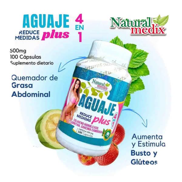 Aguaje Plus 4 en 1 - Natural Medix (100 Cápsulas) | Suplemento Natural